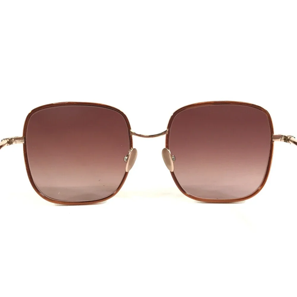 Blanc Sunglasses SABRA 445 Gold Orange Square Frame w/ Dark Pink Gradient Lenses